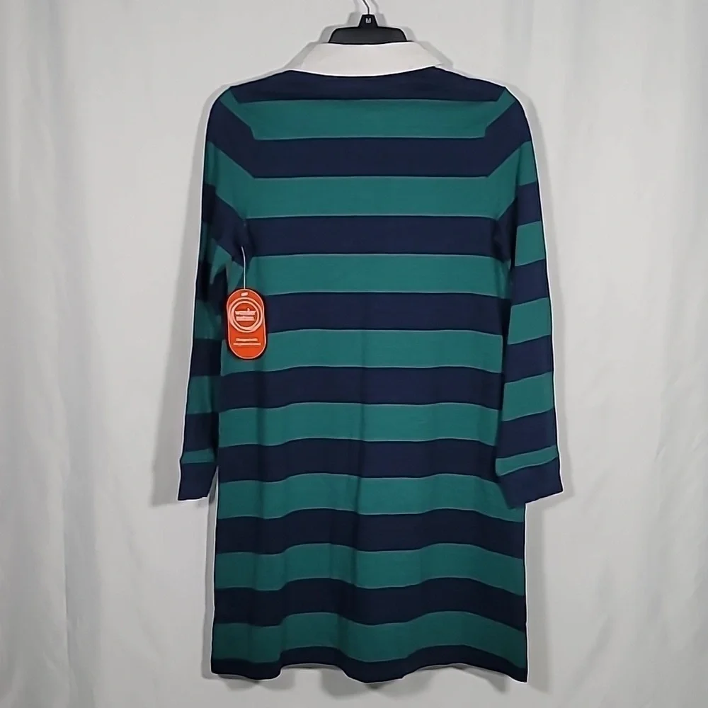 Girls blue and green rugby dress